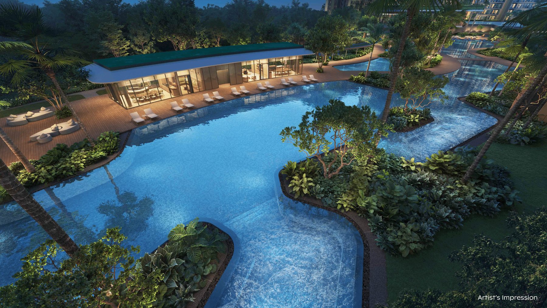 Canopy Lap Pool (50m) and Hammock Cove, artist's impression